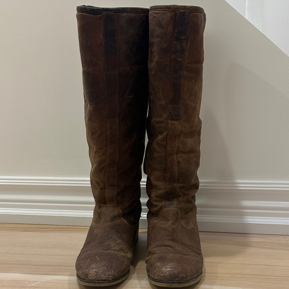 Steve Madden Brown Knee-High Leather Boots